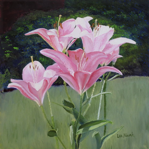 image of painting "Lilies at Dad's House"